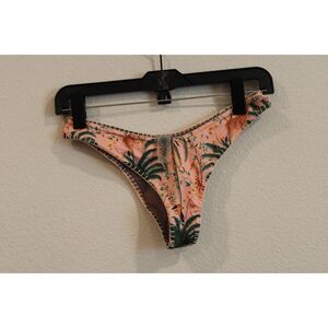 Capittana size small womens bikini bottoms pink tropical print giraffe
